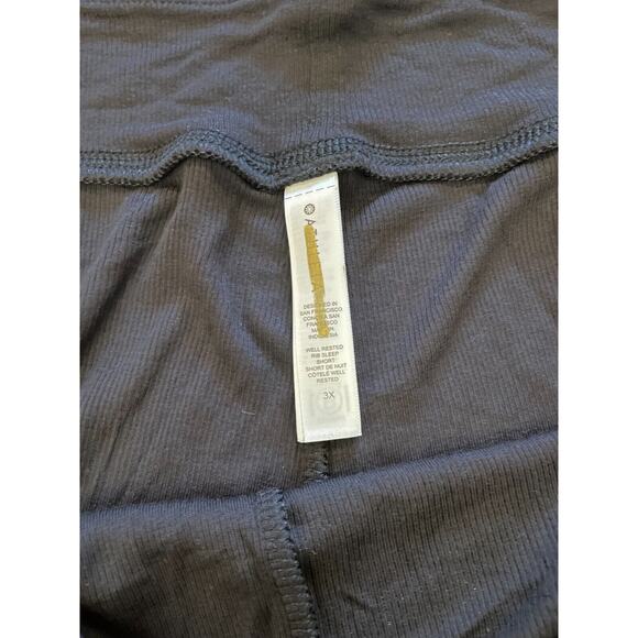 NWT ATHLETA WOMENS VIOLET BLUE SLEEVELESS TANK AND BLACK SHORTS RIB SLEEP SET 3X - Picture 9 of 12